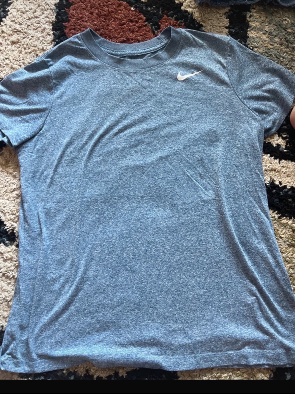 Nike Women’s Heathered Light Blue Short Sleeve Dri-FIT Tee